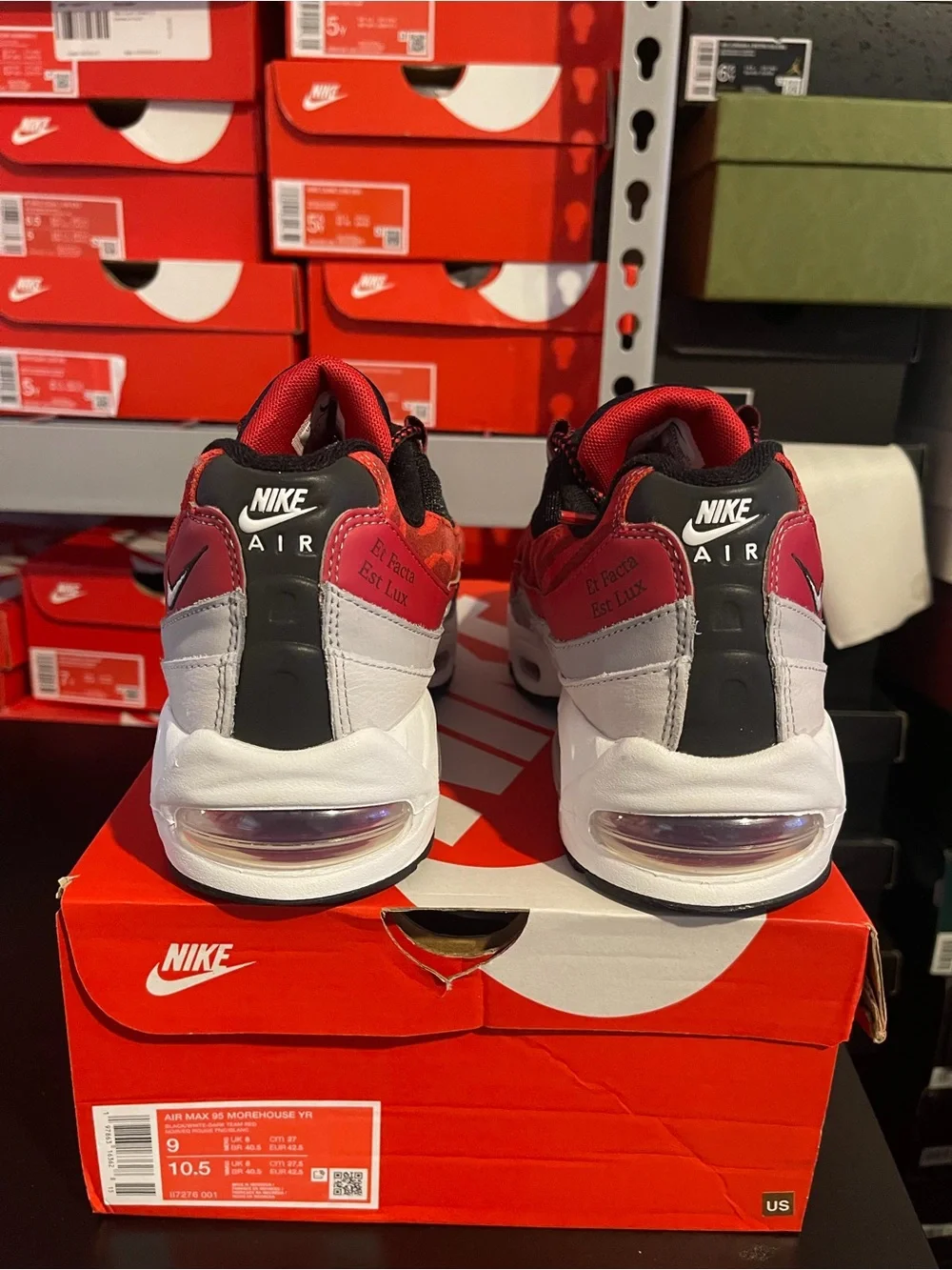 Nike Air Max 95 Morehouse Men’s Sneakers in Black/Red/White Size 9